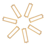 20PCS Raw Brass Long 14mm Flat Bar Blank Rectangle Charms Pendant Metal Stamping