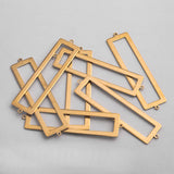 20PCS Raw Brass Long 14mm Flat Bar Blank Rectangle Charms Pendant Metal Stamping