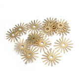 20PCS Raw Brass Sun Flower Charms Bohemian Earrings Pendants Supplies