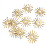 20PCS Raw Brass Sun Flower Charms Bohemian Earrings Pendants Supplies