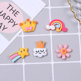 20PCS Resin Rainbow Cabochons Colorful Sunflower Star C
