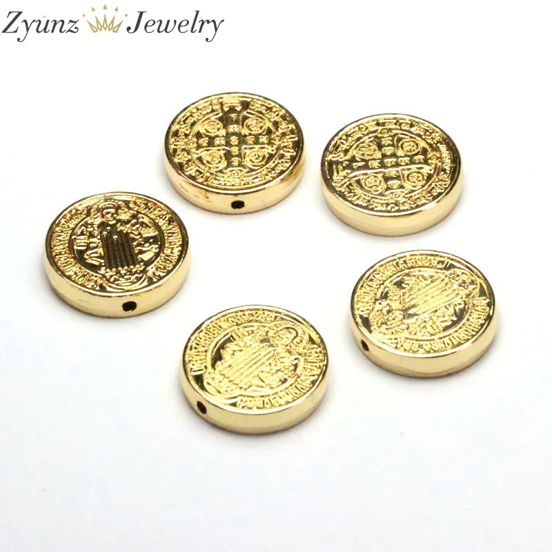 20PCS Saint Benedict Spacer Beads San Benito Metal Spacer Jewelry Findings