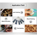 20PCS Sandpaper Rotary Rod 2.35MM Shank Jewelry Tools