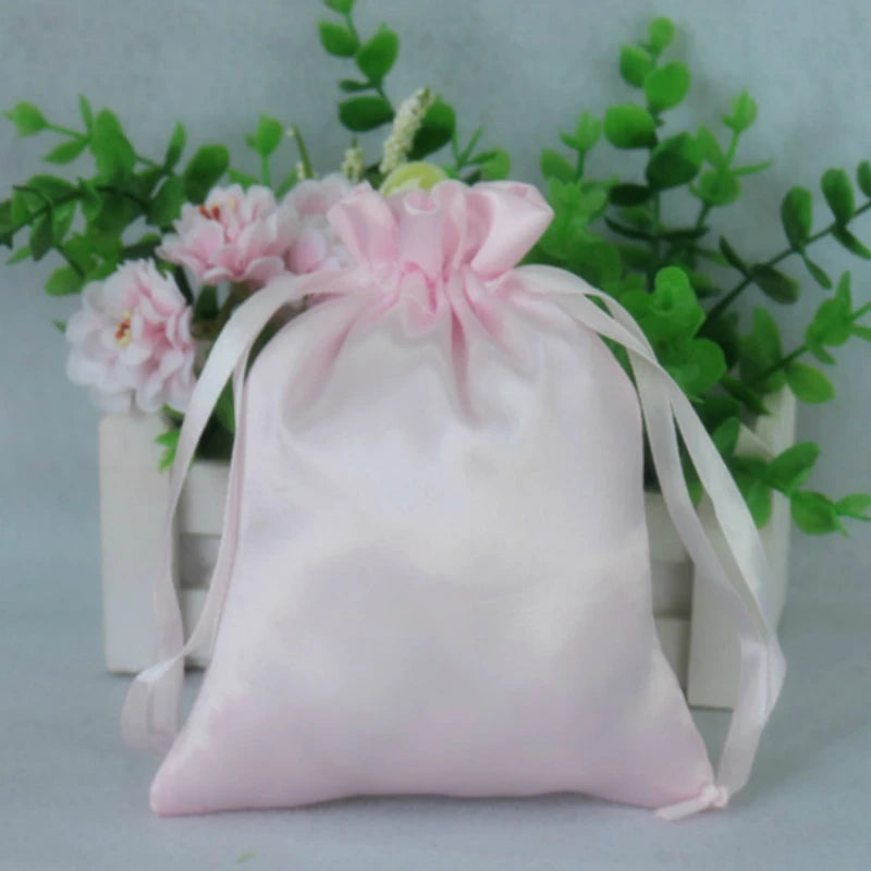 20PCS Satin Bag Jewelry Packaging Pouch Silk Drawstring Sack Gift Bags