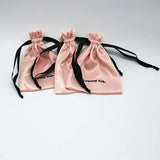 20PCS Satin Gift Bag Drawstring Pouch Logo Print