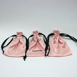 20PCS Satin Gift Bag Drawstring Pouch Logo Print
