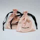 20PCS Satin Gift Bag Drawstring Pouch Logo Print