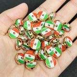 20PCS Silver Mexican Flag Charm for DIY Bracelet Making