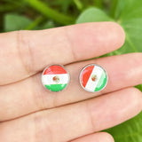20PCS Silver Mexican Flag Charm for DIY Bracelet Making