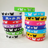 20PCS Luminous Silicone Bracelets with Sports Animal Butterfly Print