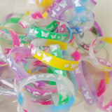 20PCS Luminous Silicone Bracelets with Sports Animal Butterfly Print