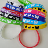 20PCS Luminous Silicone Bracelets with Sports Animal Butterfly Print