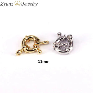 20PCS Spring Ring Clasp w/ Jump Ring for Jewelry DIY Findings