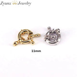 20PCS Spring Ring Clasp w/ Jump Ring for Jewelry DIY Findings