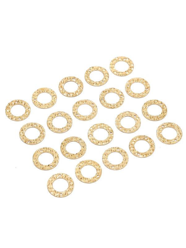 20PCS Stainless Steel Plated Linking Rings 2 Holes Connectors