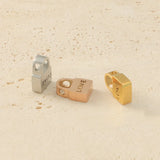 20PCS Stainless Steel Love Letter Lock Charm Beads 7*10mm DIY Couple Jewelry