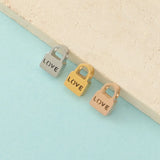 20PCS Stainless Steel Love Letter Lock Charm Beads 7*10mm DIY Couple Jewelry
