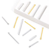 20PCS Stainless Steel Square Bar Charms Pendant for DIY Jewelry Making