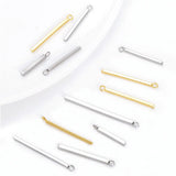20PCS Stainless Steel Square Bar Charms Pendant for DIY Jewelry Making