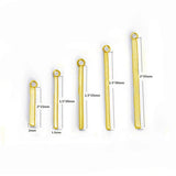 20PCS Stainless Steel Square Bar Charms Pendant for DIY Jewelry Making
