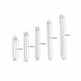 20PCS Stainless Steel Square Bar Charms Pendant for DIY Jewelry Making