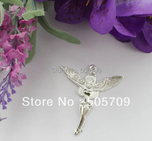 20PCS Sterling Silver Angel Wing Pendants
