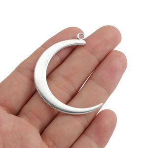 20PCS Tibetan Silver Moon Charm Pendant Necklace Earring DIY Jewelry Making