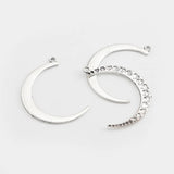 20PCS Tibetan Silver Moon Charm Pendant Necklace Earring DIY Jewelry Making