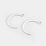 20PCS Tibetan Silver Moon Charm Pendant Necklace Earring DIY Jewelry Making