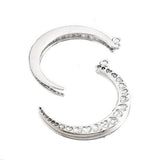 20PCS Tibetan Silver Moon Charm Pendant Necklace Earring DIY Jewelry Making