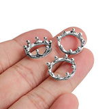 20PCS Tibetan Silver King Crown Charms Pendant For DIY Jewelry Making