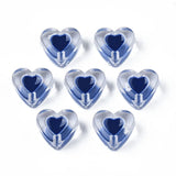 20PCS Acrylic Beads Enamel Heart Mixed 15.5x17x10mm Hole: 2mm