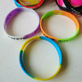 20PCS Cheer Up Silicone Wristbands for Kids Christmas Party