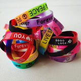 20PCS Cheer Up Silicone Wristbands for Kids Christmas Party