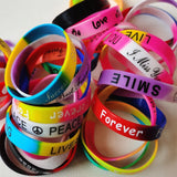 20PCS Cheer Up Silicone Wristbands for Kids Christmas Party