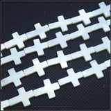 20PCS Mother of Pearl Cross Shell Beads 15x20mm
