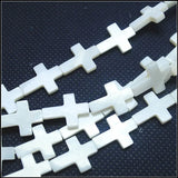 20PCS Mother of Pearl Cross Shell Beads 15x20mm