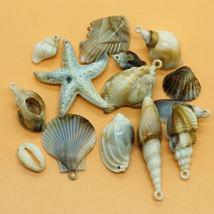 20PCS Acrylic Conch Shell Charms Beads for Jewelry Making