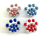 20PCS Dog Paw Bone Slide Charm for Leather Wristband