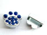 20PCS Dog Paw Bone Slide Charm for Leather Wristband