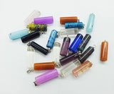 20PCS Mixed Color Natural Stone Crystal Pillar Pendants