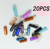 20PCS Mixed Color Natural Stone Crystal Pillar Pendants