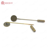 20PCS Brass Brooch Base Brooch Pins Hat Pins with Stopper