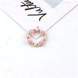 20 PCs/Lot Colorful Resin Flowers Round Alloy Charms DIY Accessory