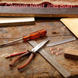 20Pack Copper Rivets and Burrs, 2Pcs Punch Rivet Tool for Leather-Crafting
