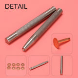 20Pack Copper Rivets and Burrs, 2Pcs Punch Rivet Tool for Leather-Crafting