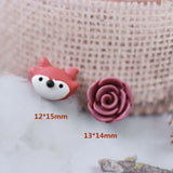 20pcs Animal Resin Patch DIY Hairpin Crafts Earrings Nail Art Applique Materials