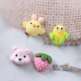 20pcs Animal Resin Patch DIY Hairpin Crafts Earrings Nail Art Applique Materials