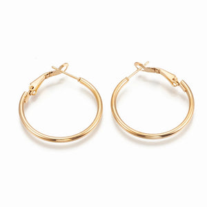 Golden Stainless Steel Hoop Earrings Women Dangel Earring