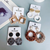 Multicolor Geometry Dangle Drop Stud Earrings Mix Style Flower Party Jewelry